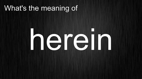 what does herein mean